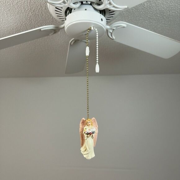 Unbranded Other - Polystone Angel Ceiling Fan Pull Chain Set Vintage 2.5in Figurine Decor Lot (2)